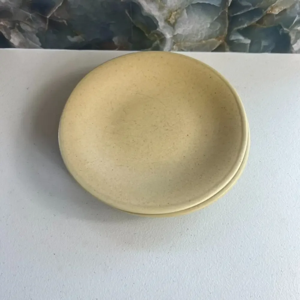 Pottery Barn Ellipse Plate Set of 4 Speckled Tan 8